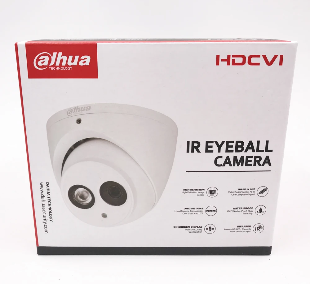 4MP Dahua CCTV камера безопасности HDCVI IR Eyeball камера IP67 HAC-HDW1400EM-A IP67 IR расстояние 50 м
