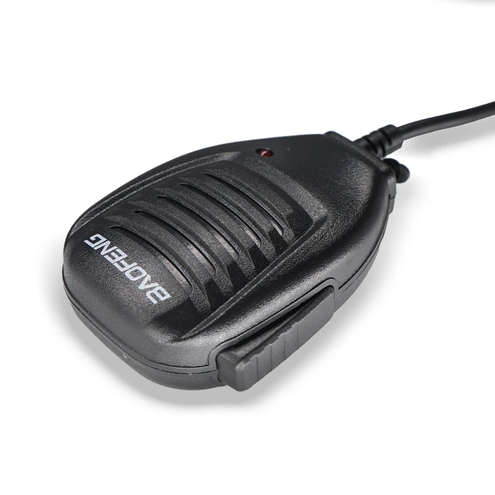 100 original baofeng walkie talkie hand microphone radio speaker mic ptt for walkie talkie uv 82 uv 5r uv 5rpro h9 h7 ham radio free global shipping