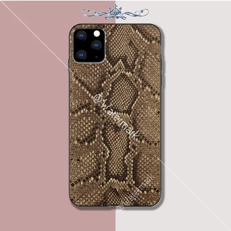 Силиконовый чехол змеиная кожа для телефона Iphone 5s Se 2020 6 6s 7 8 Plus X Xs Max Xr 11 Pro Funda |