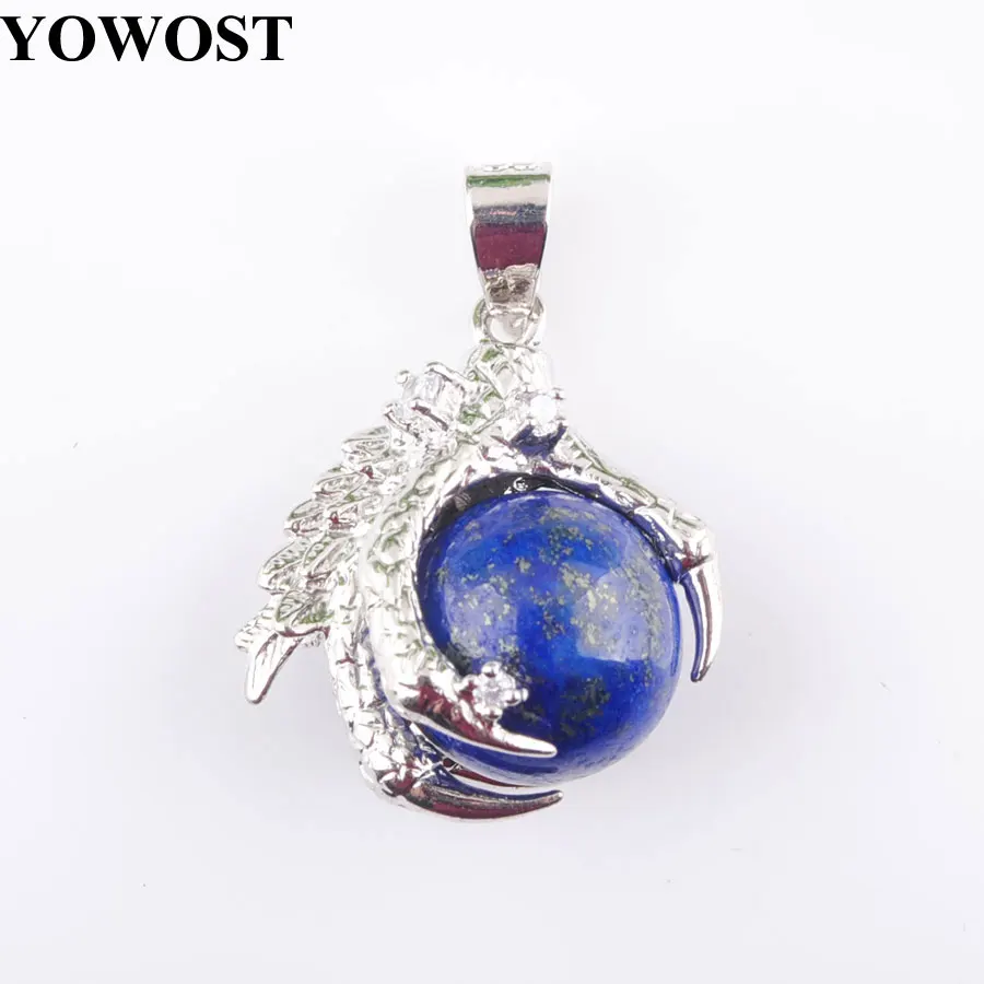 Натуральные лазуритовые драгоценные камни бусины Круглый коготь дракона Рейки