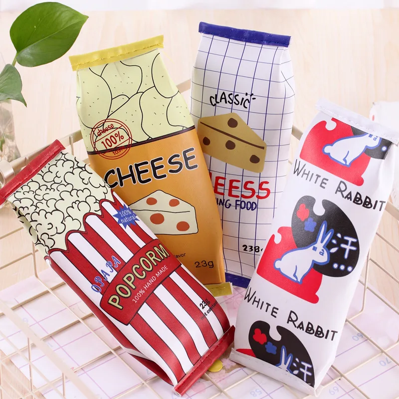 1 шт. симпатичная сумка для ручек с закусками простой женский чехол карандашей