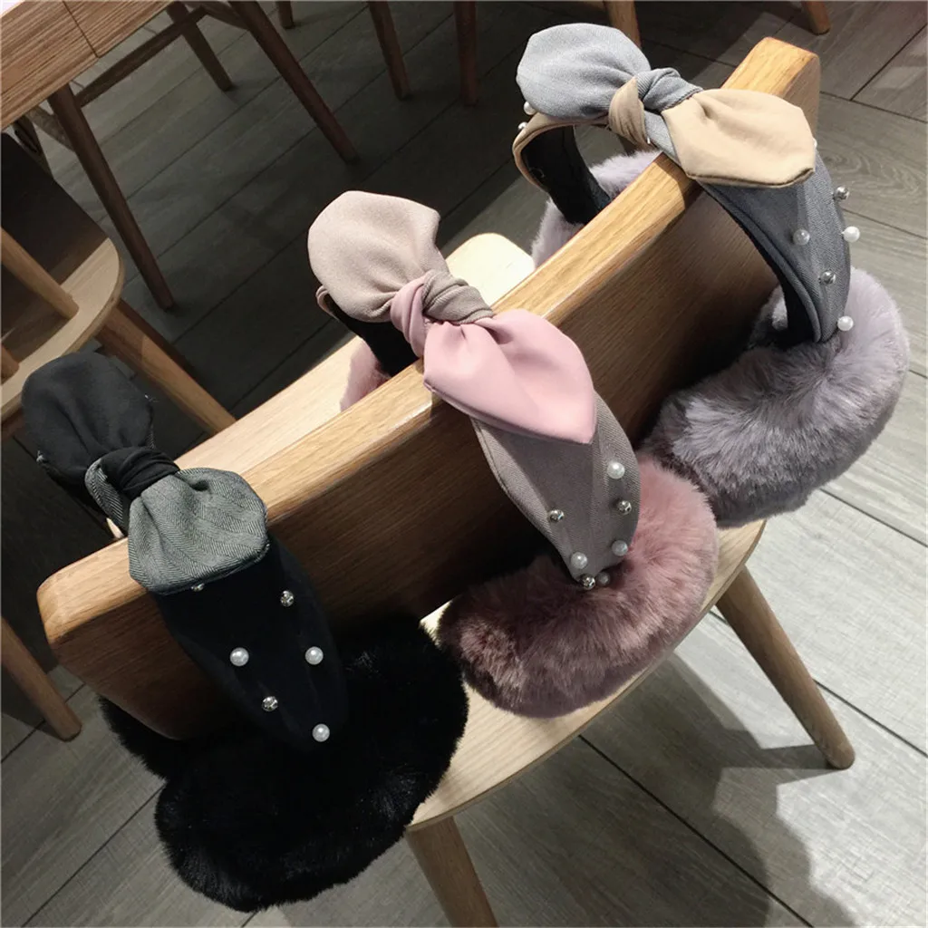 Модные зимние наушники для взрослых женские мужские влюбленных теплые плюшевые