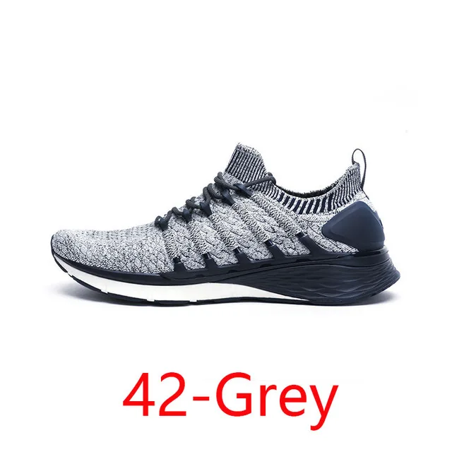 grey 42 Xiaomi Mijia спортивная обувь 3 кроссовки 3 мужские уличные спортивные Uni-moulding 3D Fishbone замок система Вязание верх мужские кроссовки - Цвет: grey 42