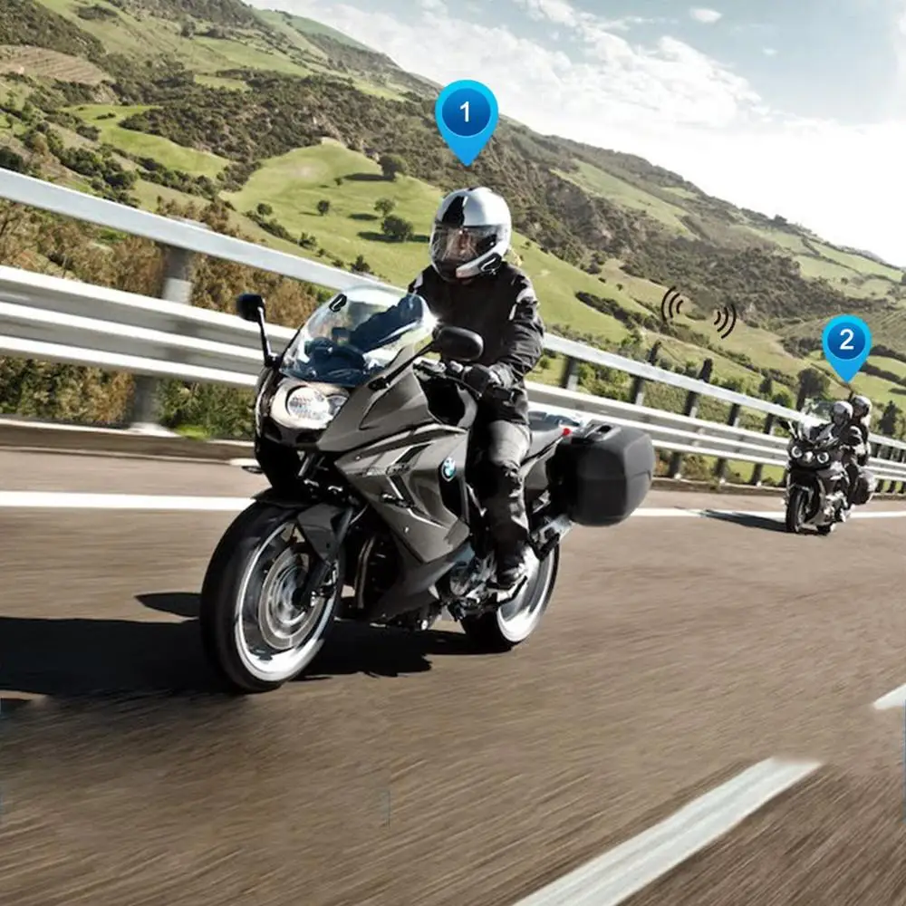 

BT-S3 1000M Motorcycle BT Interphone Motorbike Helmet Wireless Bluetooth-compatible Intercom FM Headset Portable Mini Interphone