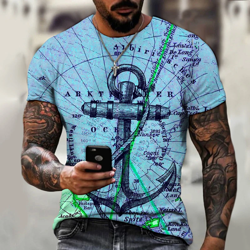 

Summer Short Sleeved Casual Loose Tshirt New Oversize Men T-Shirt Mosaic Print Fashion T Shirt Men Tops Tees For Male Clothing