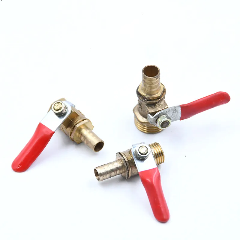 

Brass 6/8/10/12mm Red Lever Handle Ball Valve Hose Barb 1/4" 3/8" 1/2" BSP Male Thread Connector Pipe Fitting Coupler Adapter