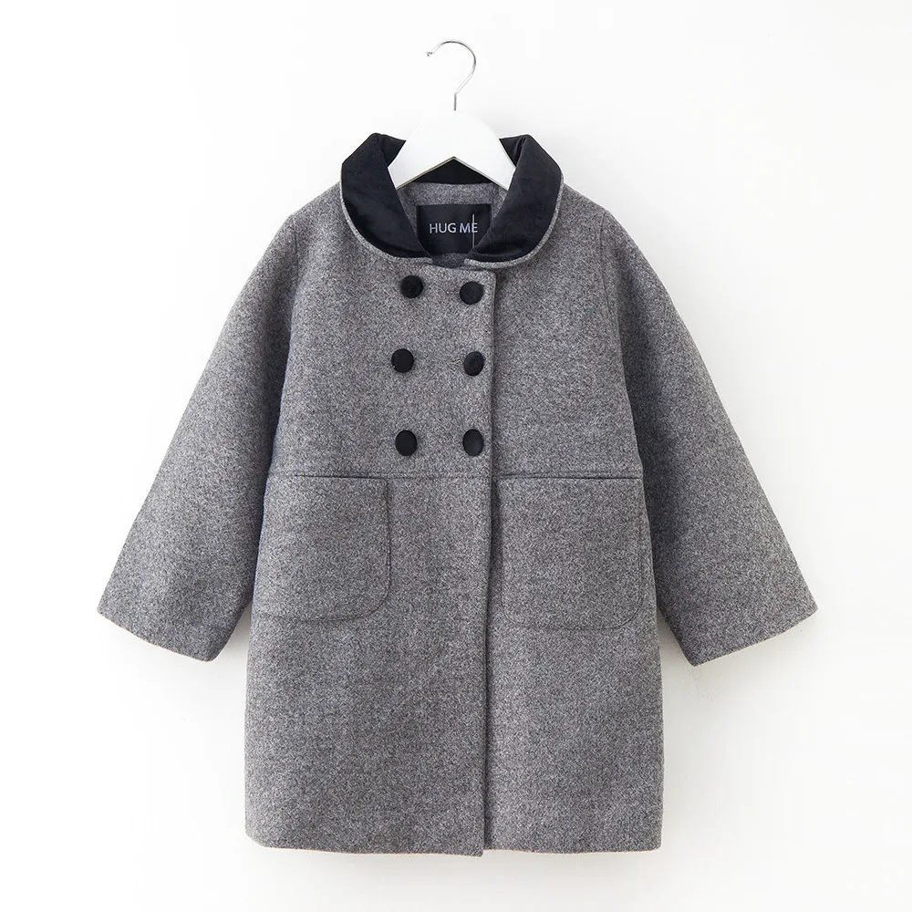 Зимняя куртка для девочек Детская шерстяная теплая зимняя защищающая от снега