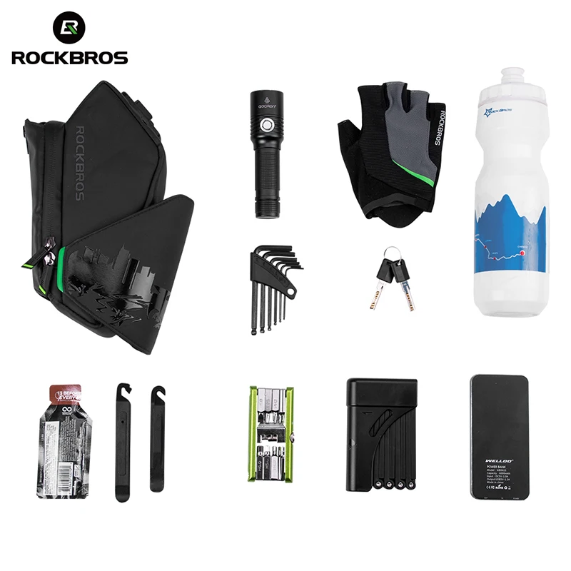 

ROCKBROS Cycling Bicycle Saddle Bag With Water Bottle Pocket Waterproof MTB Bike Rear Bags Rear Seat Tail Bag Bike Accessories