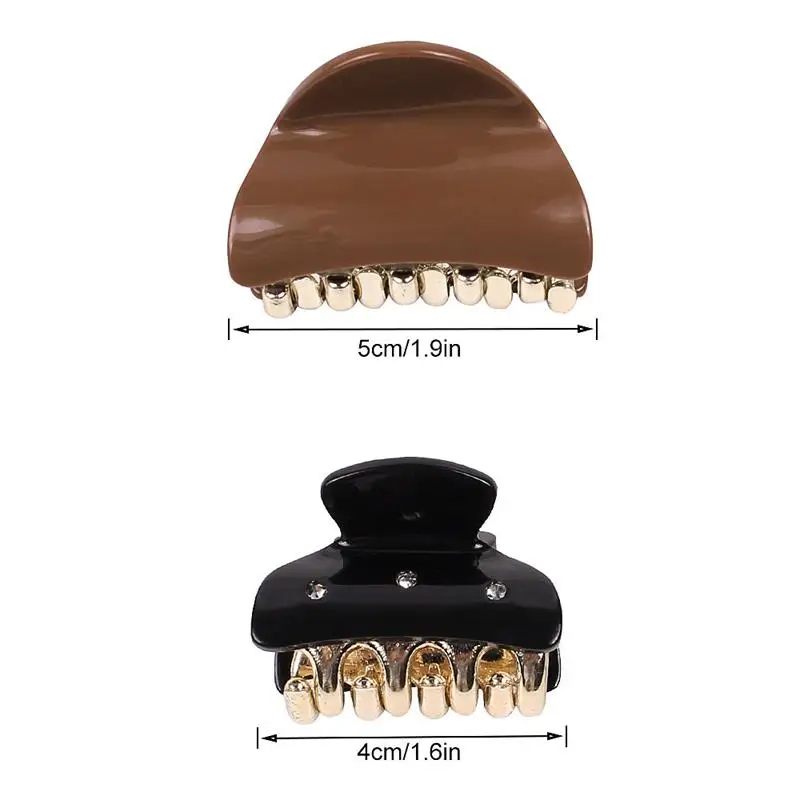 Новые однотонные мини-заколки для волос геометрические заколки-крабы акриловые