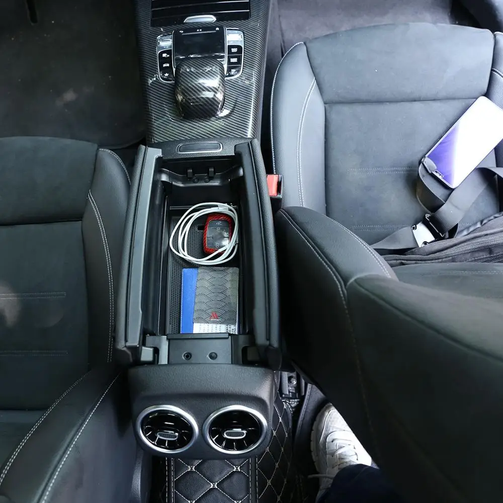 Для Mercedes benz A Class W177 A180 A200 B класс W247 интерьер автомобиля Центральная консоль подлокотник коробка для хранения аксессуары