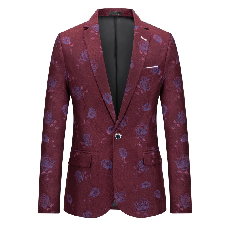 

2020 autumn and winter new suit men's fashion jacquard youth casual Korean style slim small suit jacket single top