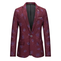 2020 autumn and winter new suit mens fashion jacquard youth casual korean style slim small suit jacket single top