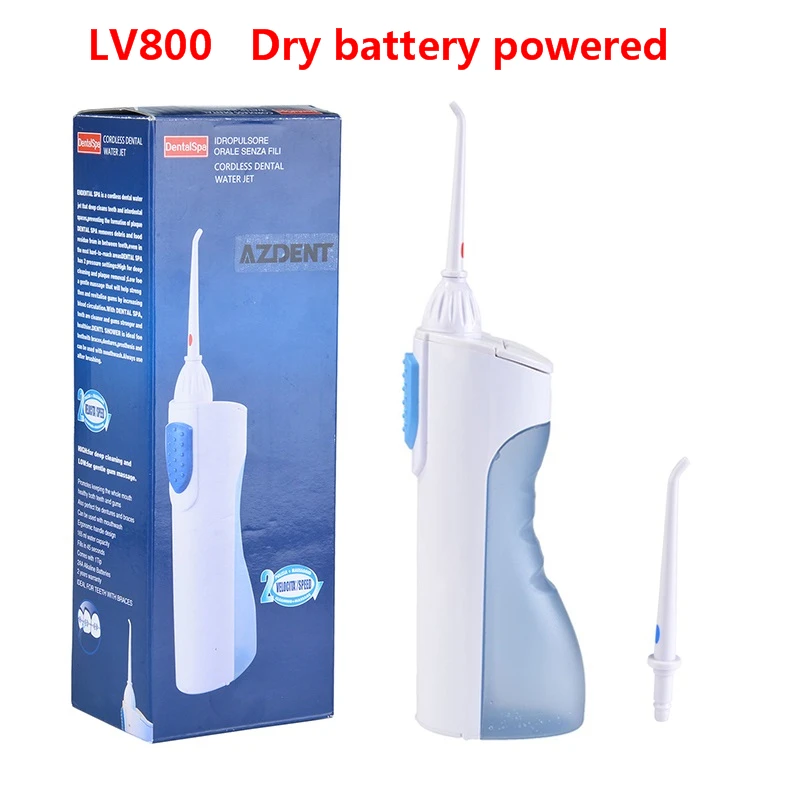 LV800 AZDENT Orrigator водный зубной Флоссер USB Перезаряжаемый очиститель полости рта портативный ручной работы на батарейках 6 типов - Цвет: LV800