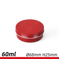 30pcs red aluminium jars multi specification threaded red aluminum cans cosmetic ointment cream hair wax red aluminum boxs