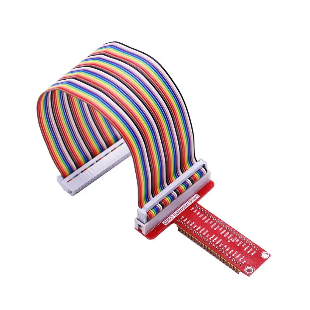 Для Raspberry Pi 4B 3B Plus GPIO 40 контактов Breakout плата расширения кабель макетная адаптер T