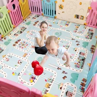 Foldable Baby Play Mat Game Activity Rug Extra Thick Non-Toxic Foam Floor Mat Waterproof Extra Large Reversible Crawling Mat