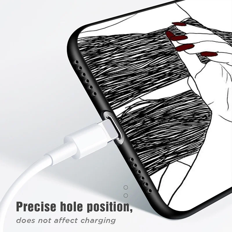 

Cool Personality Bad Girl For Apple iPhone 12 Mini 11 XS Pro Max XR X 8 7 6 6S Plus 5 5S SE 2020 Black Phone Case