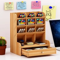 office desk organizer desktop pen pencil holder container storage box portable with drawer new arrival