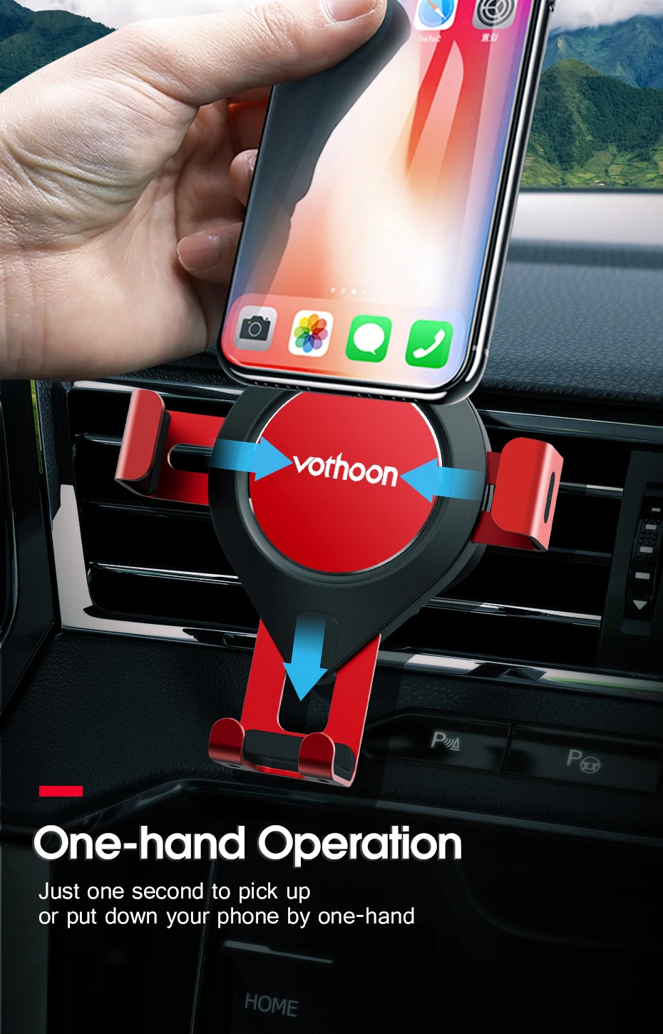 Автомобильный держатель для телефона votoon Gravity для iPhone 11 Pro Xs samsung S10 S9 в держатель на вентиляционное отверстие автомобиля держатель для мобильного телефона