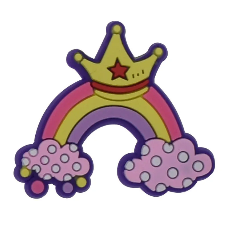 

Single Sale 1PCS Cartoon Shoes Charms Space Series For Kids Party Gifts Silicone Hole Slipper Wristband Accessories Buckle
