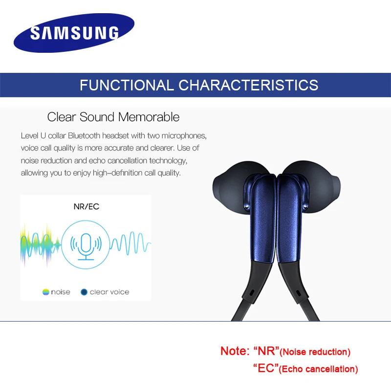 Наушники вкладыши SAMSUNG уровень U беспроводные Bluetooth наушники ошейник с