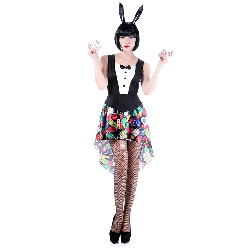 

New Cosplay Halloween Adult Women Bunny Set Dress Fancy Dress Party Stage Performance Costume Party Culture
