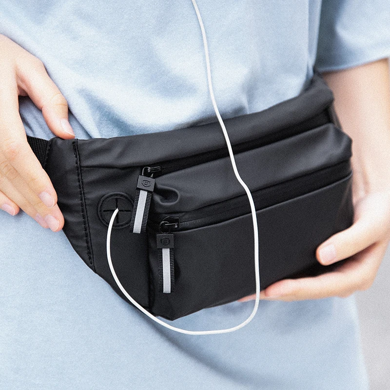 Женская водонепроницаемая поясная сумка из ПУ кожи с разъемом для