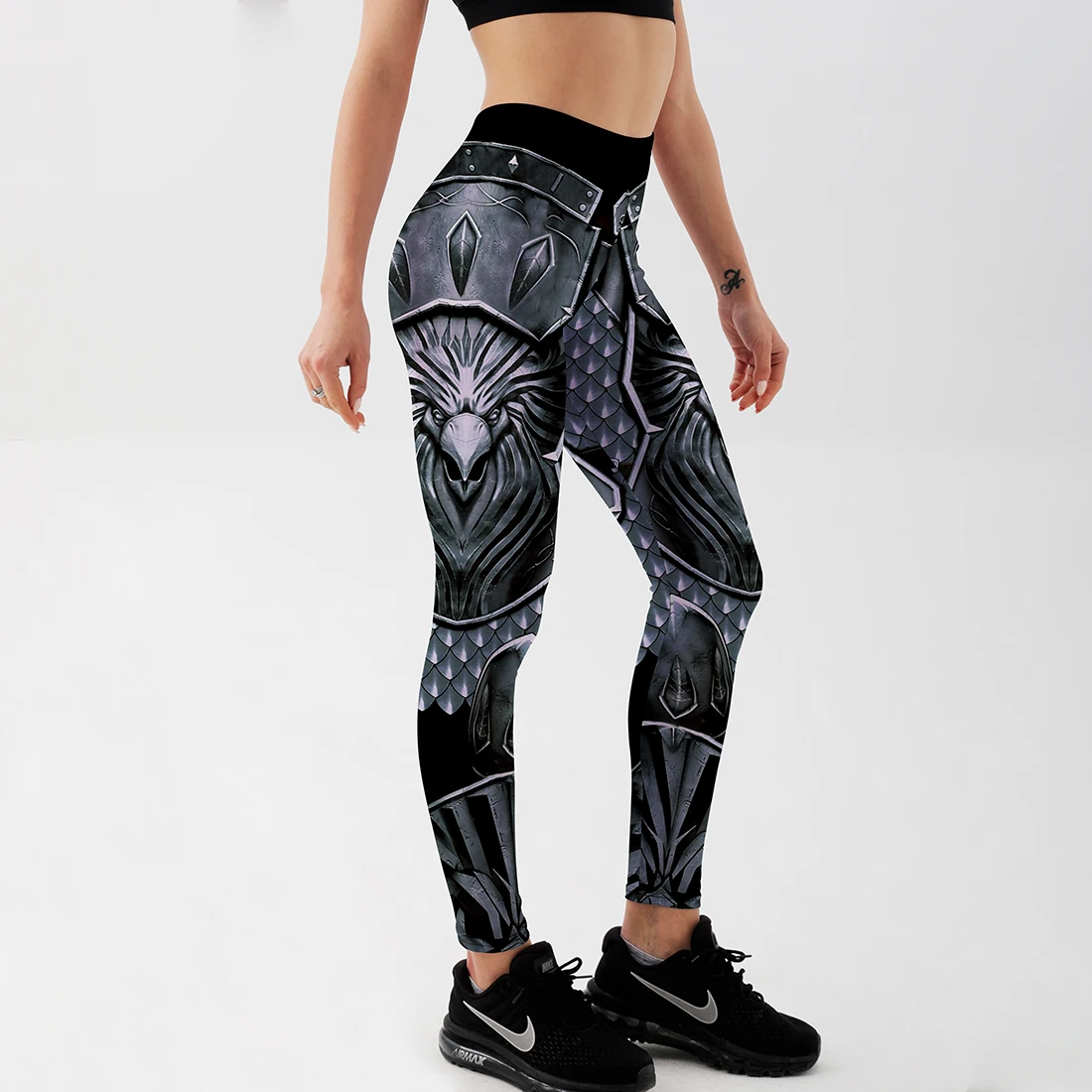 

Qickitout Leggings New Arrival Women's Steel Armor Aagle Dark Leggings Digital Print Pants Trousers Stretch Pants Plus Size