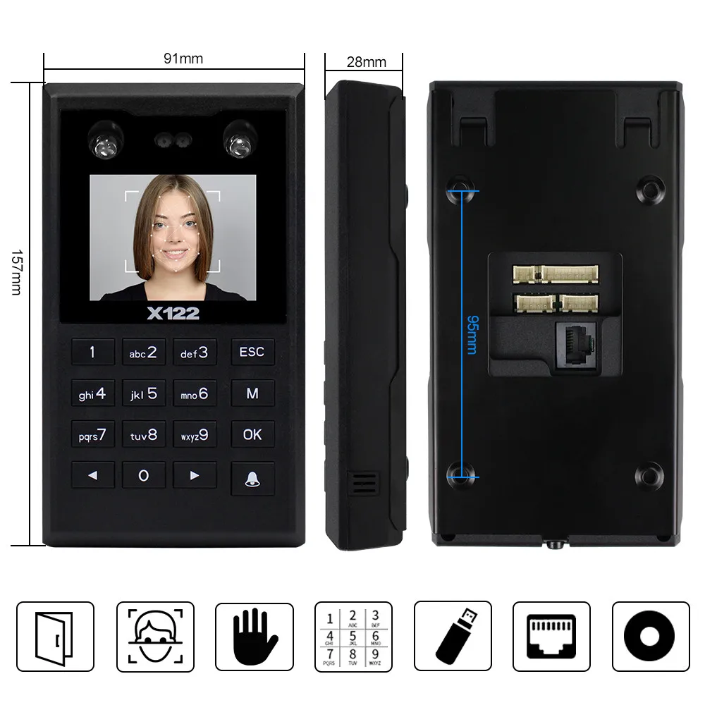 OBO TCP/IP Интеллектуальный отпечаток пальца лица Клавиатура контроля Доступа