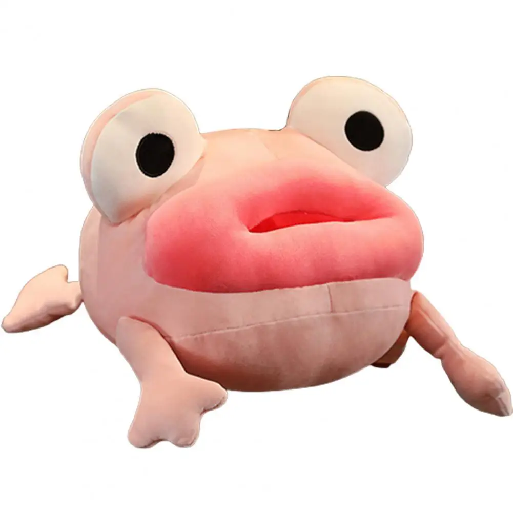 

Креативная Мягкая Плюшевая Кукла-лягушка с красными губами, игрушка для сна, детский подарок
