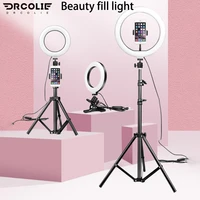droclie live light lamp holder tender skin thin face high definition lighting selfie indoor portable desktop ring light