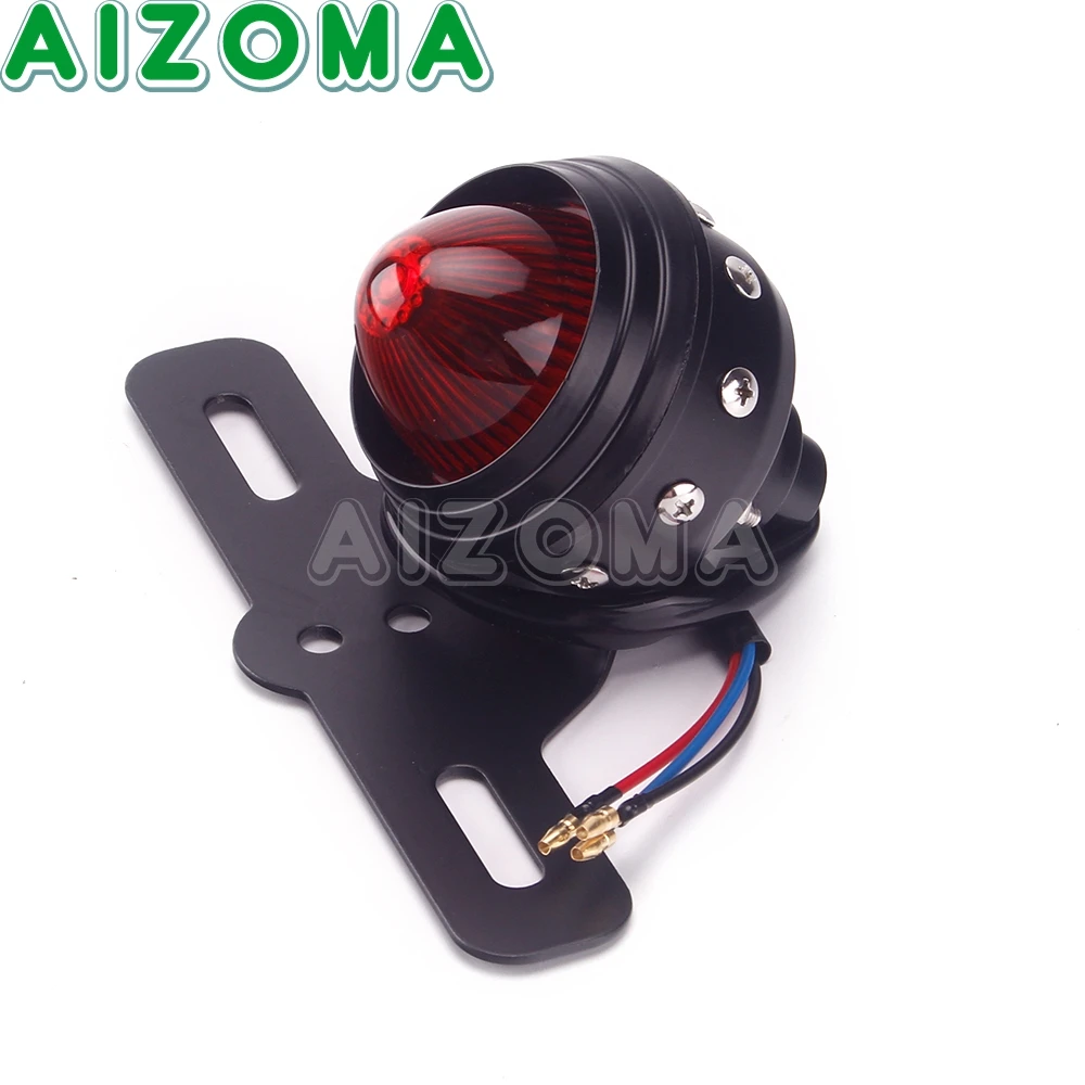 Ретро Красные линзы светодиодный мотоциклетные задние фонари стоп-сигнал