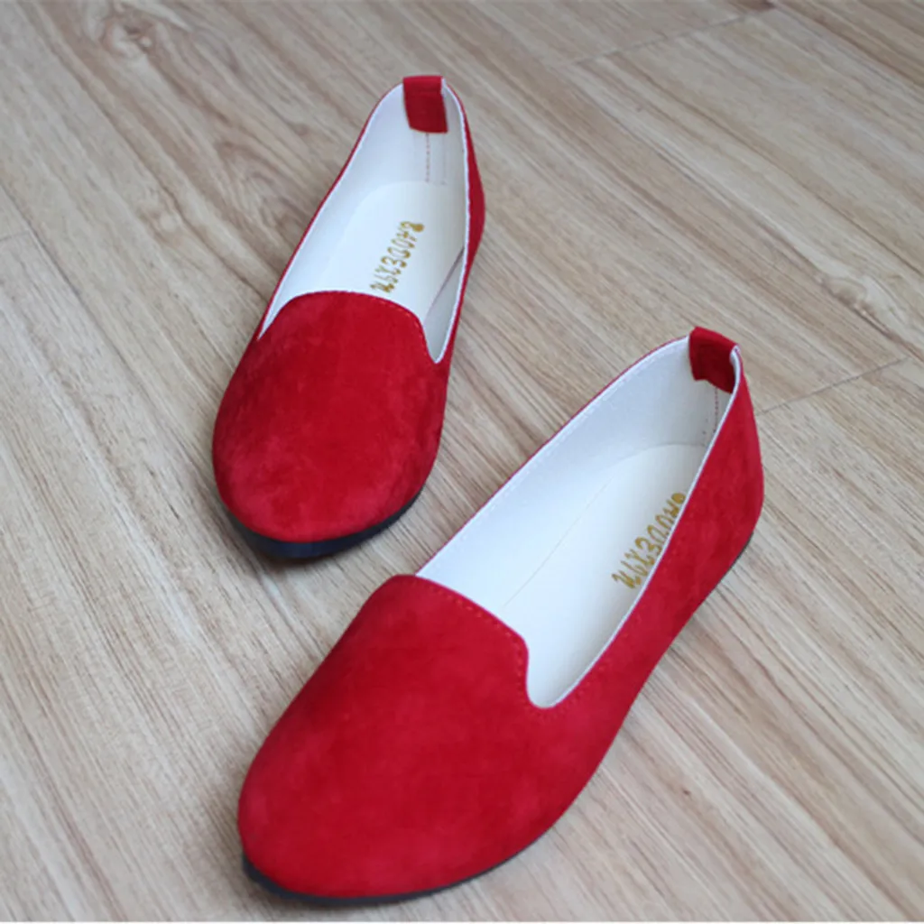 Женские однотонные туфли на плоской подошве большие размеры удобные тонкие без