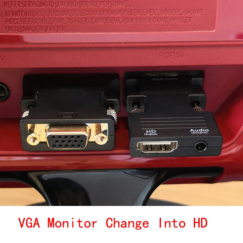 Адаптер HD VGA с аудиомонитором преобразователь HDMI совместимым преобразователем