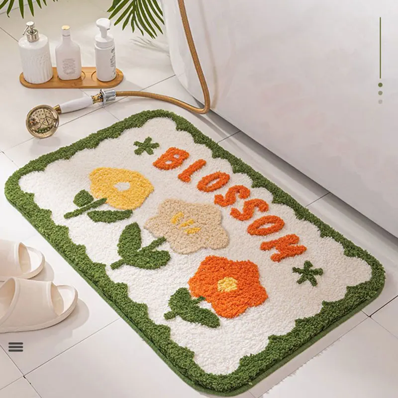 

Симпатичный коврик для ванной, супер впитывающий Быстросохнущий коврик, нескользящий прикроватный коврик, коврик для спальни, пола, малень...