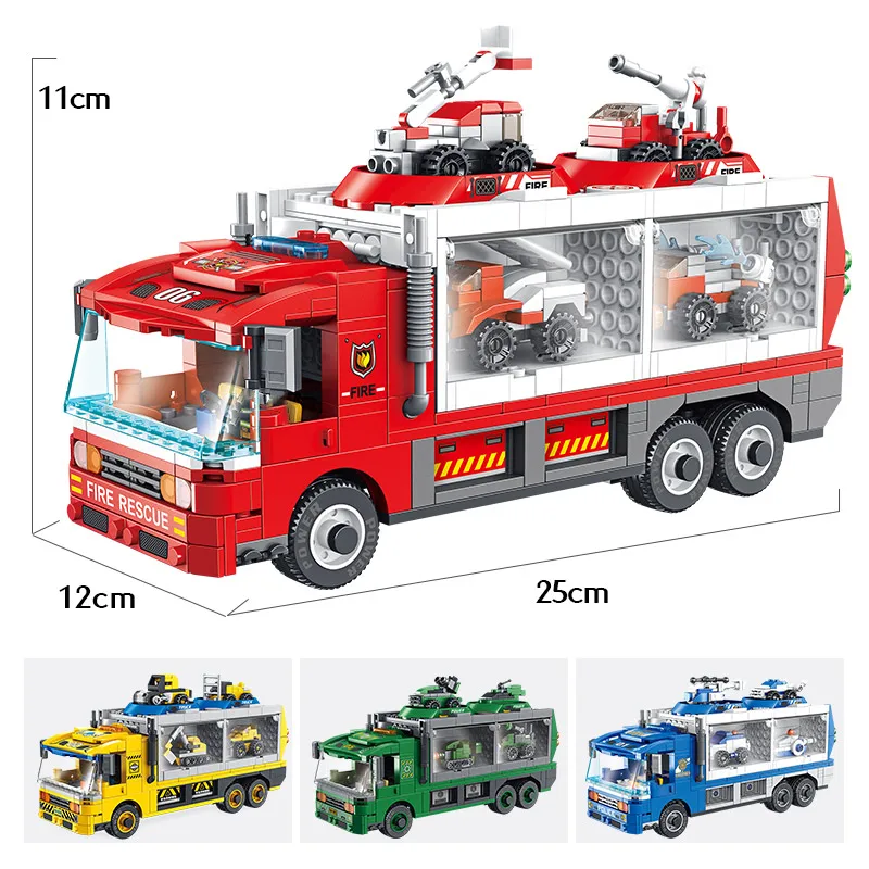 Городской полицейский пожарный автомобиль деформированный Робот строительные