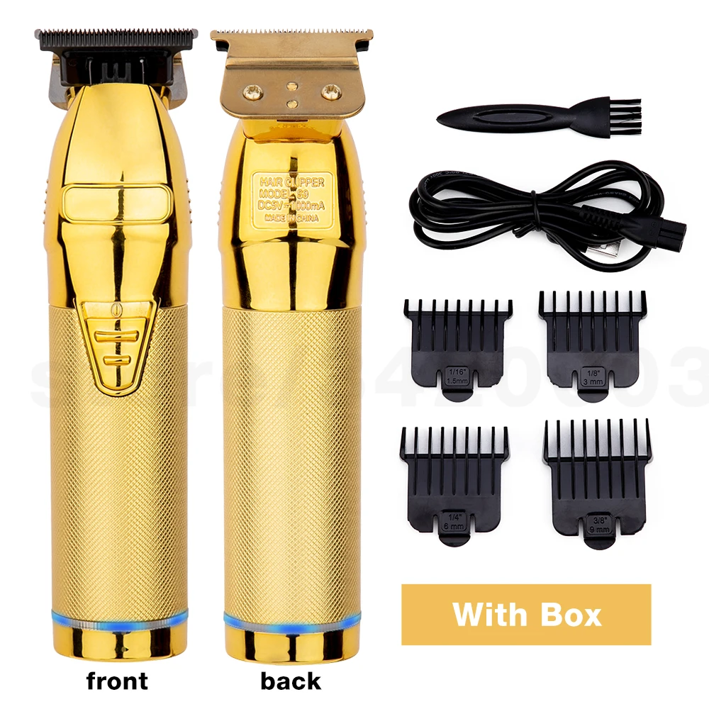 

Professional Hair Trimmer Gold Electric Trimmer For Men Cordless Rechargeable Shaver Barber Hair Cutting Machine T Hair Styling