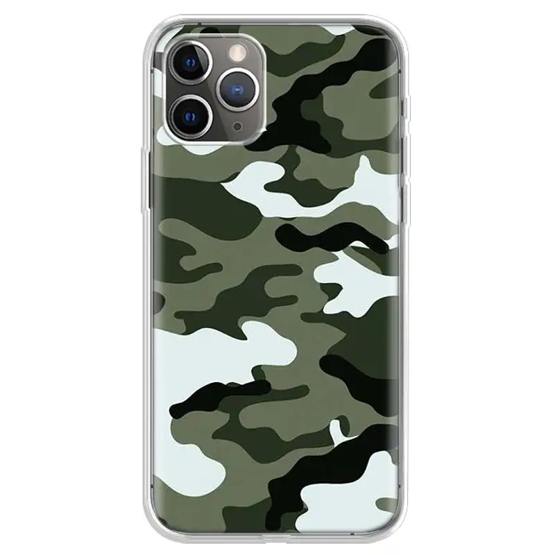 Army Camouflage Phone case For iphone 5 5S 6 plus 7 8 8plus 11 Pro X XS XR MAX SE 2020 soft Shell silicon coque TPU back Cover | Мобильные