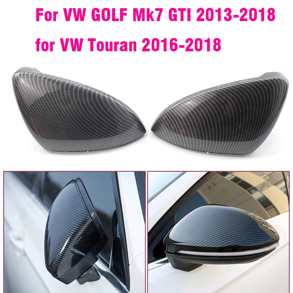 Зеркало заднего вида крышка Кепки углеродного волокна/черный для VW Golf VII MK7 GTI 2014