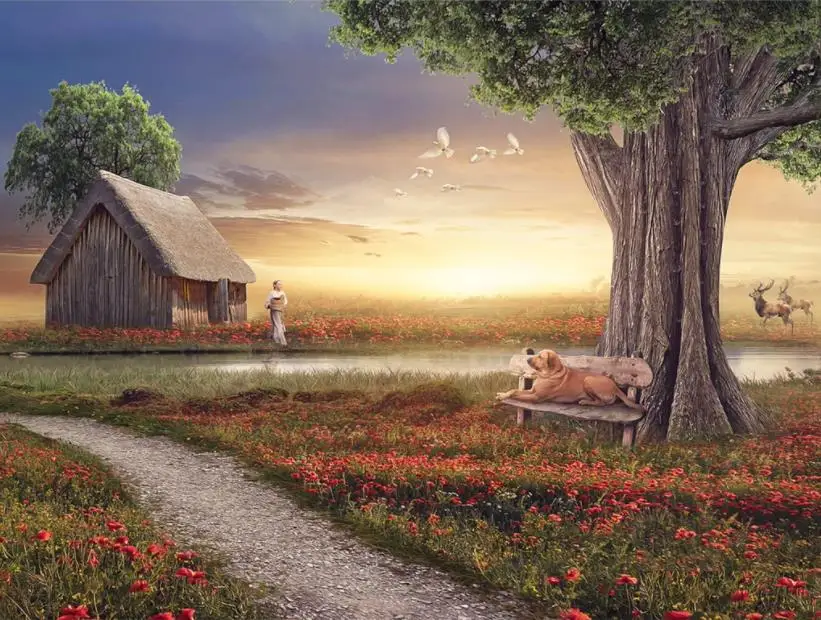 

Photo Wall Mural view Wallpaper 3D For Living Room Bedroom Hotel Wallpaper For Walls 3 D Creative Art Mural