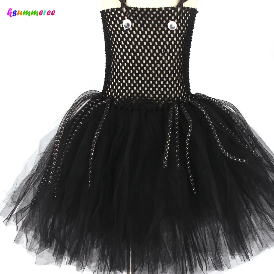 3D привидение паук Костюм с балетной юбкой для девочек карнавальные костюмы на
