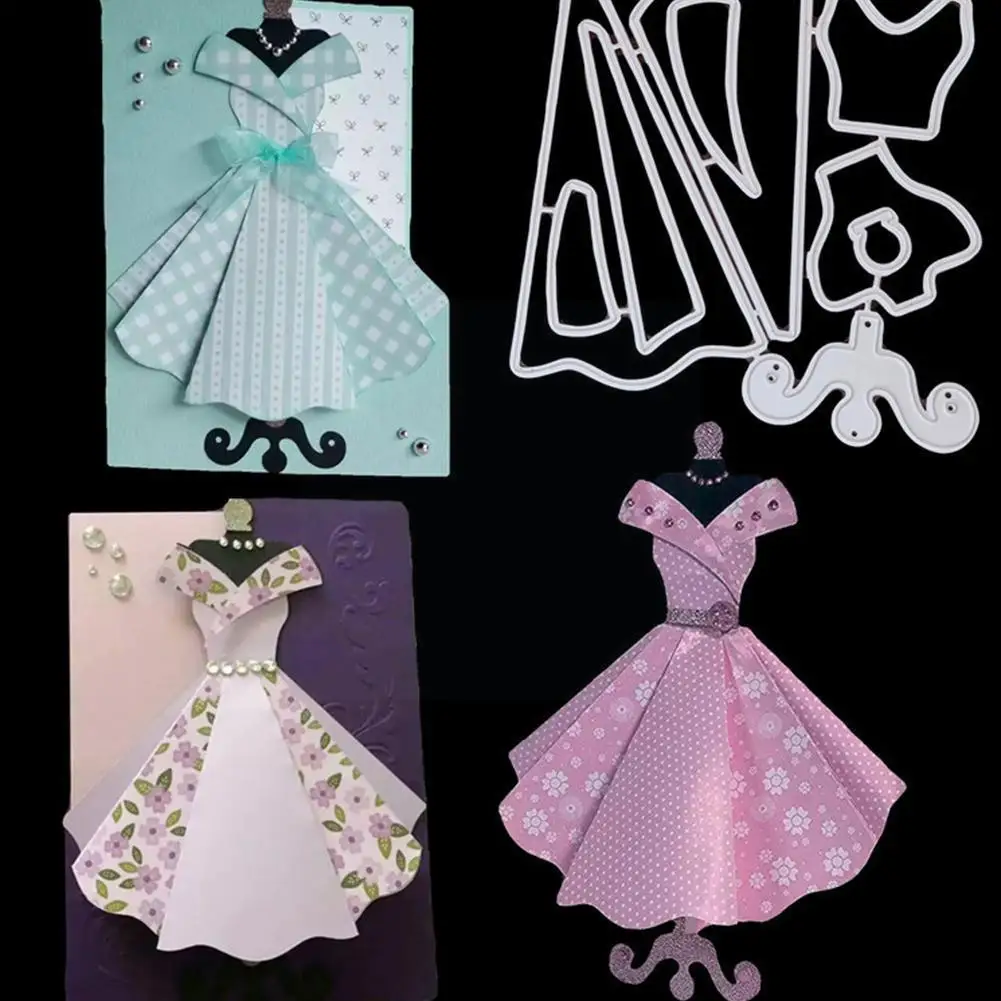 Cutting Dies Diy Dress Shape Pattern Stencils Scrapbooking Card Embossing Paper Frame Album Photo Stencil Make J3w0 | Дом и сад