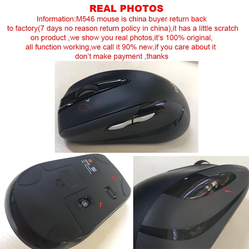 m546 0.9new Беспроводная мышь logitech mouse M546 с 95,5g, черная, красная, серебристая, синяя, для ПК, пульт дистанционного управления, поддержка официальной проверки 90, Новинка - Цвет: m546 0.9new