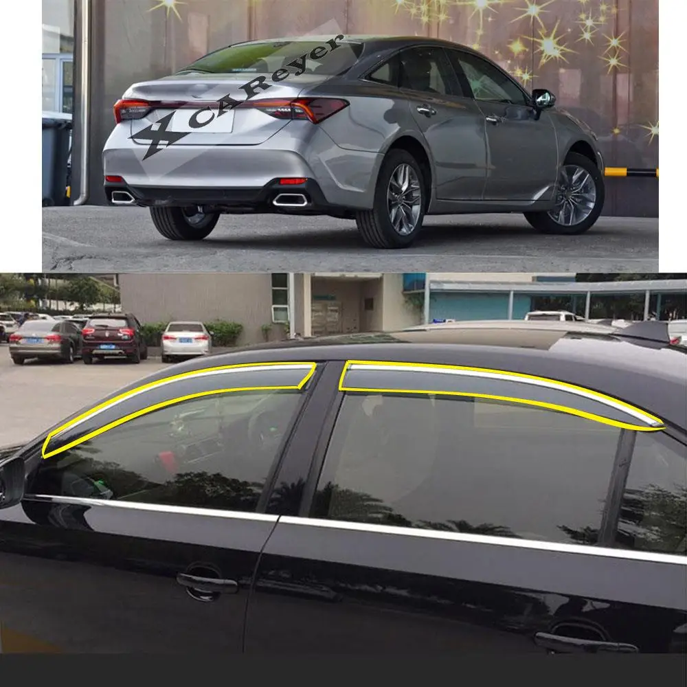 

Car Body Styling Sticker Plastic Window Glass Wind Visor Rain/Sun/Smoke Guard Vent Protector For TOYOTA Avalon XX50 2018-2021