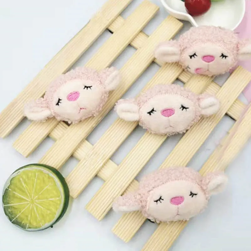 

10 шт./лот Симпатичные плюшевые бархатные нашивки в виде овец Мультяшные хлопковые нашивки в виде розовых овец аксессуары «сделай сам» детск...