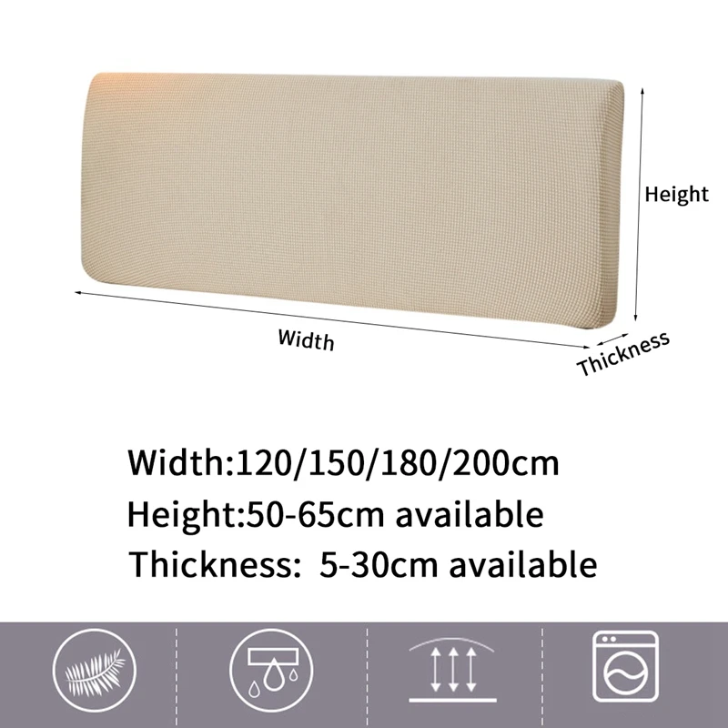 

Elastic Bedhead Cover All-inclusive Bed Head Cover Solid Color Bed Head Back Protection Colchas Para Cama Headboard Dustcover