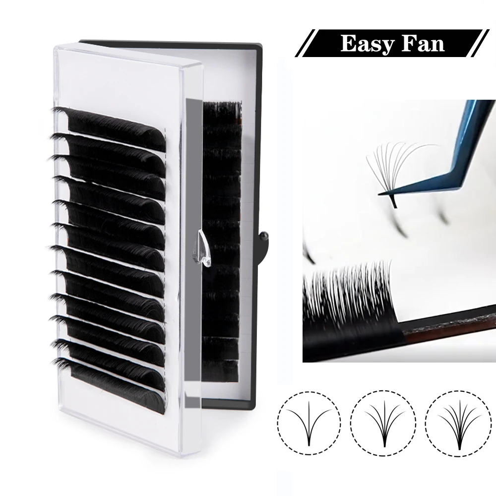 

Easy Fan Volume Lashes Bloom Individual Eyelash Extension Faux Mink Eyelashes soft Natural Camellia Lash Extension