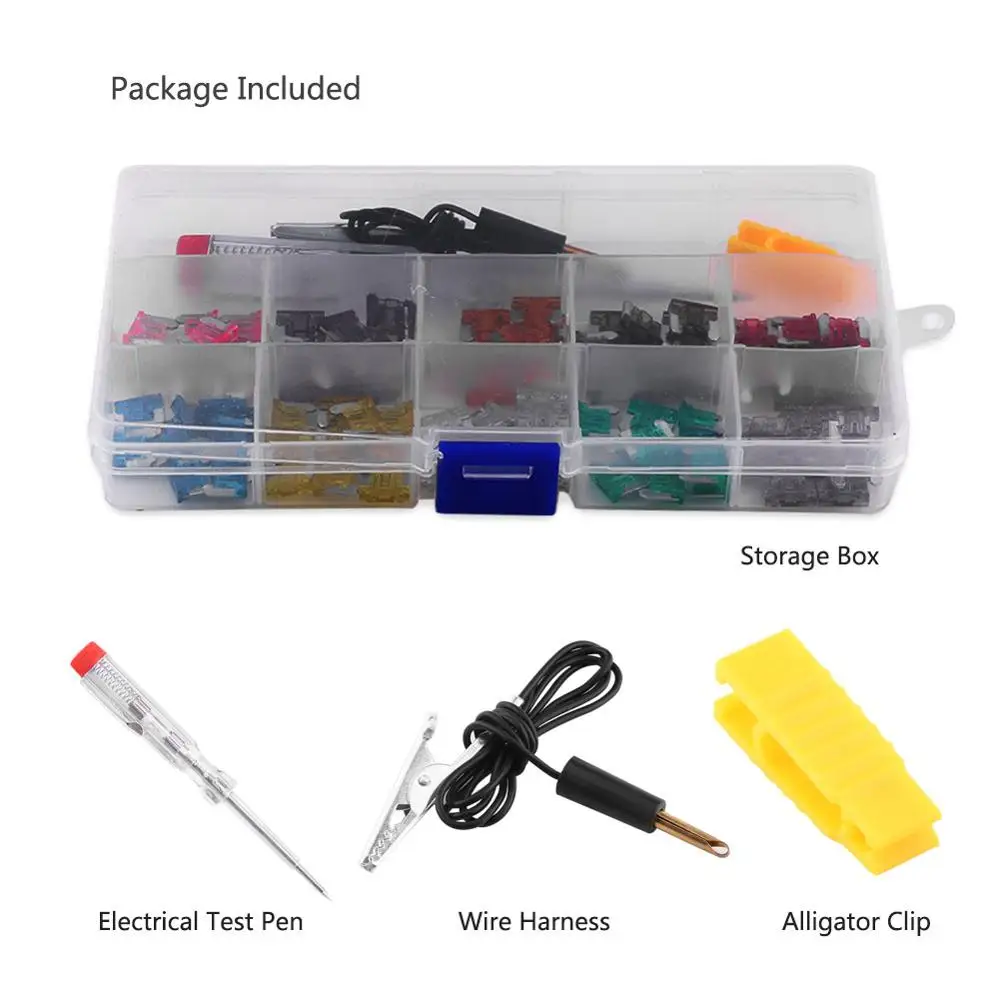 100 шт./компл. 3A-35A ассортимент микро Мини Лезвие Предохранитель набор для