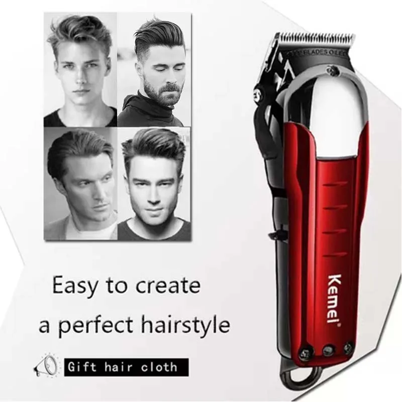 Kemei мощная машинка для стрижки волос профессиональный триммер мужчин