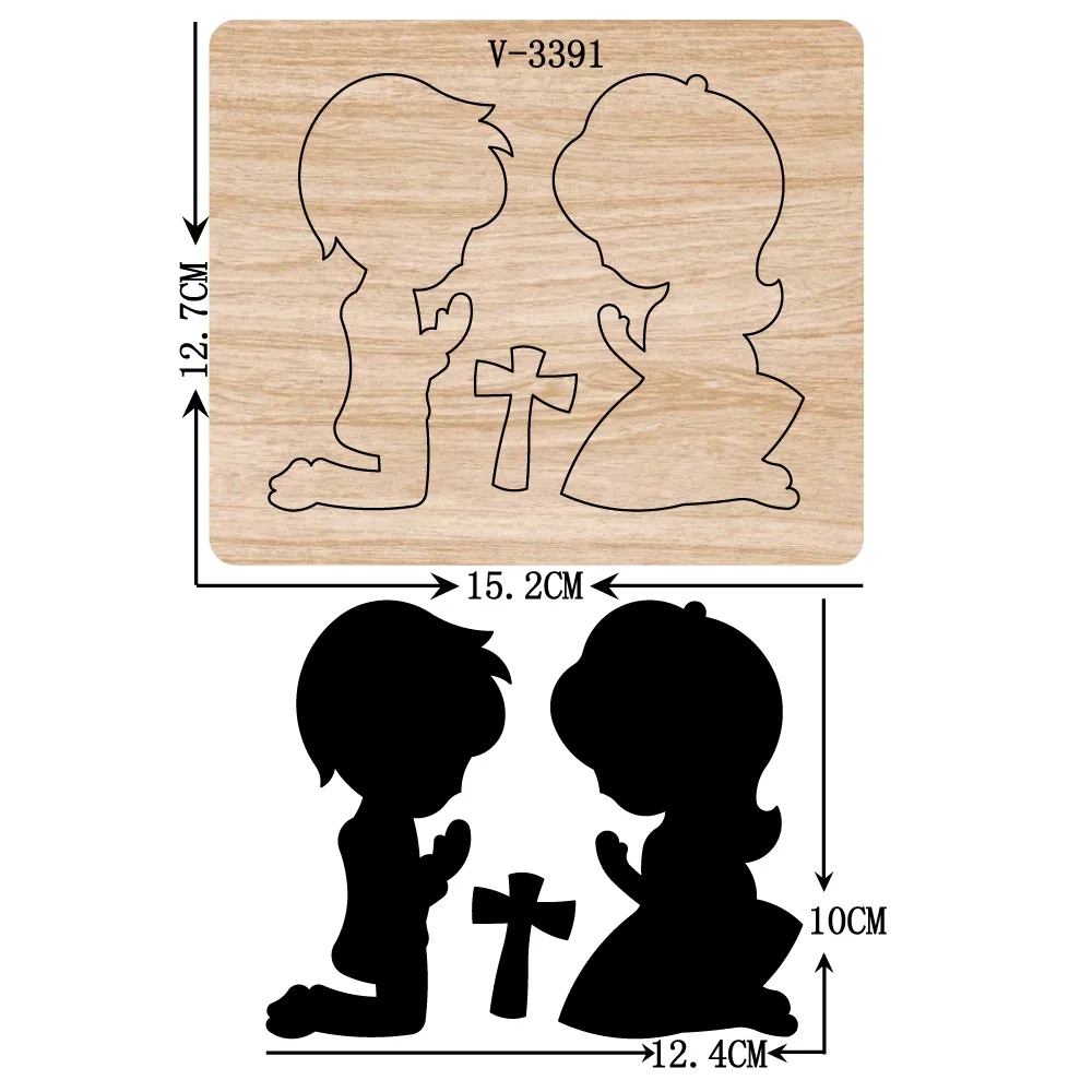 

New Angel boy, girl wooden dies cutting dies for scrapbooking Multiple sizes V-3391
